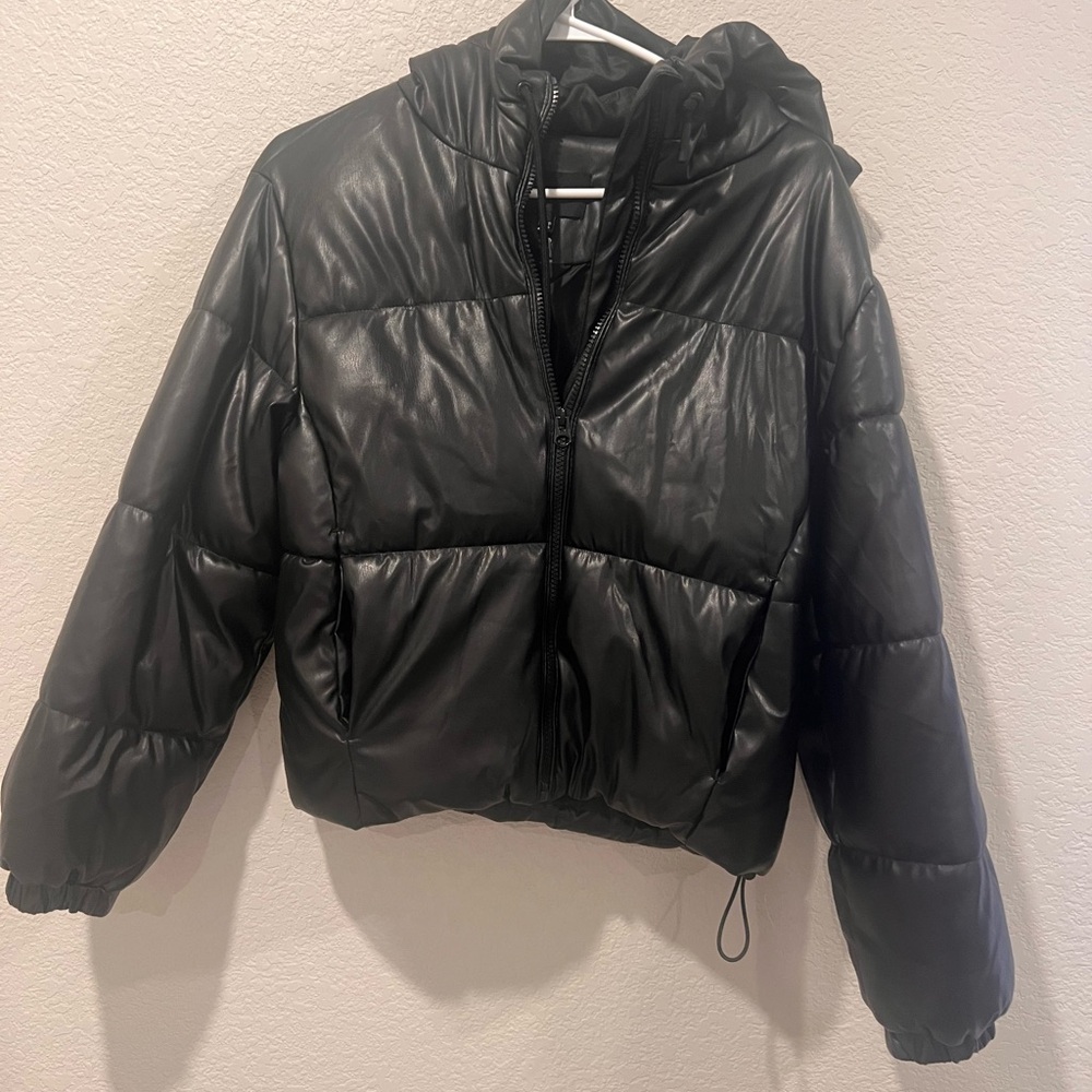 Love Tree Black Faux Leather Jacket